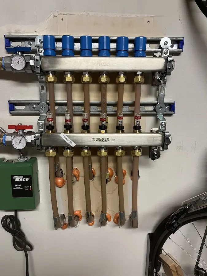 Plumber performing Gas Leak Detection at a residential property in Caro